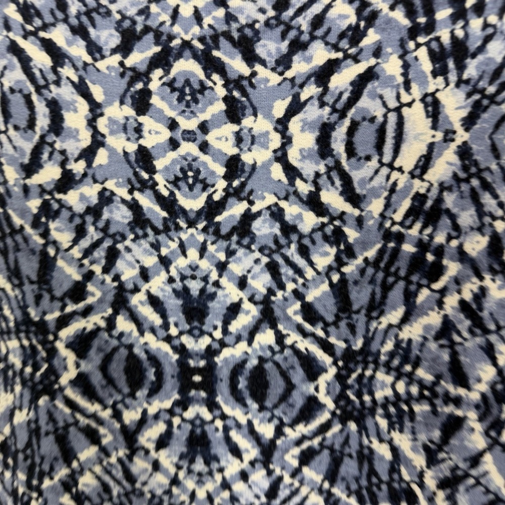 Sunday Womens Top Size 1X French Terry Blue Relaxed Fit Casual Boho Maximalist - Picture 8 of 14